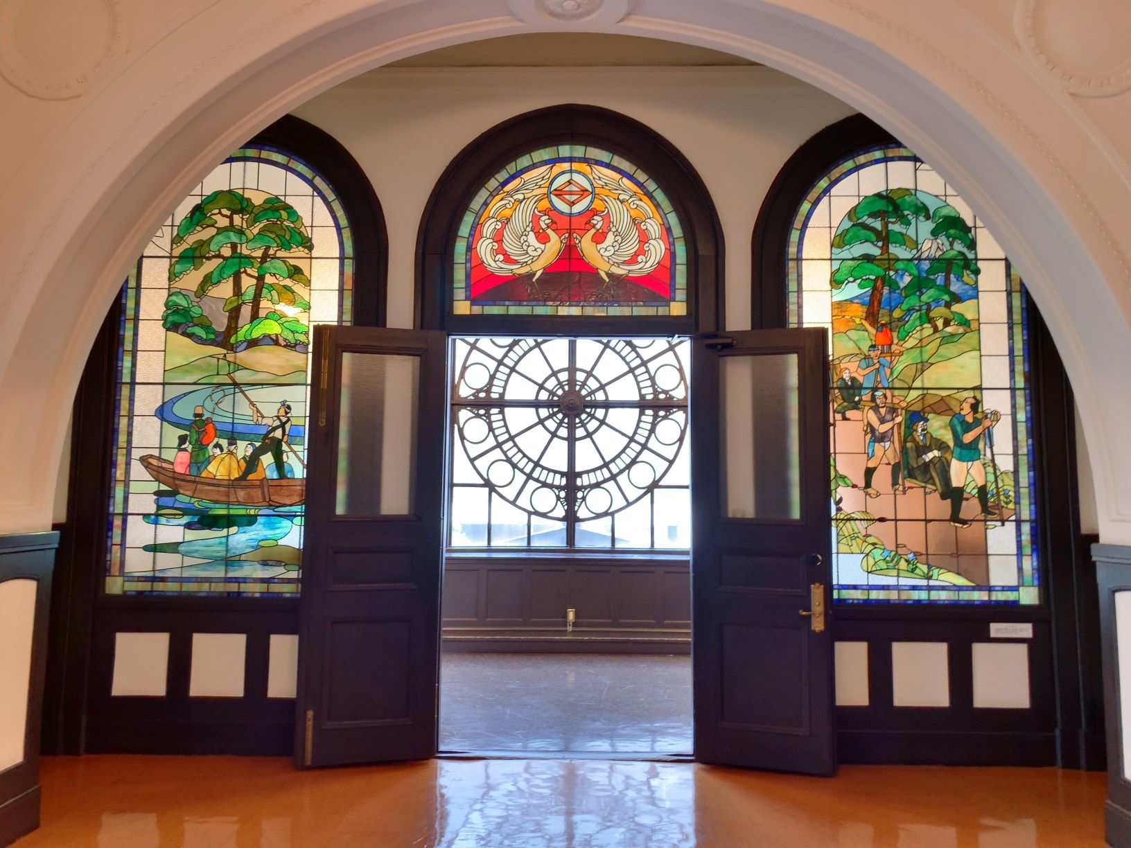 Stained Glasses of Yokohama Port Opening Memorial Hall